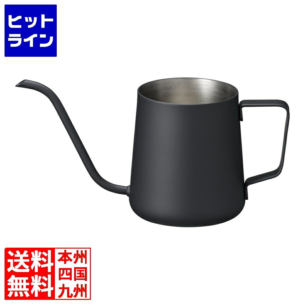 【お買い物マラソン】07/11 AM1:59まで テイケイジイ 18-8コーヒードリップポット 蓋無 (耐熱ブラック塗装) 350cc