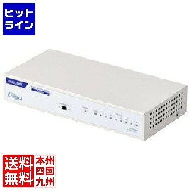 要エントリ【12/1限定当選確率2分の1！1等最大100%ポイントバック】　 エレコム Giga対応スイッチ/8ポート/金属筐体/電源内蔵/ホワイト EHC-BG01-8MW