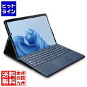 エレコム Surface Pro 9 ソフトレザーケース フリーアングル タッチペン収納 キーボード対応 TB-MSP9PLF2GY(2)