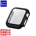 【お買い物マラソン】05/16 AM1:59まで エレコム フルカバーケース/プレミアムガラス/高透明/メタリック/ブラック AW-23EFCGPBK(2)