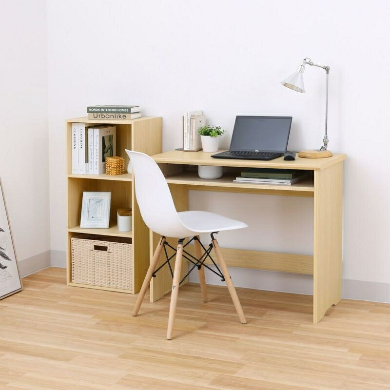 白井産業 デスク 机 中棚付き ワークデスク 幅約91cm 高さ72cm FUL-7090DESK フルニコ