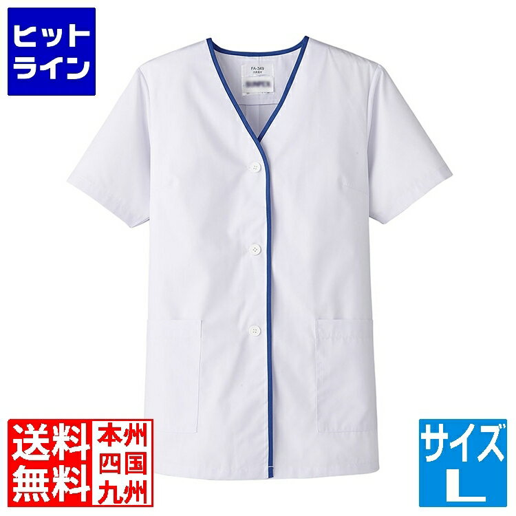 サンペックスイスト 女性用デザイン白衣 半袖 FA-349 L SHK363