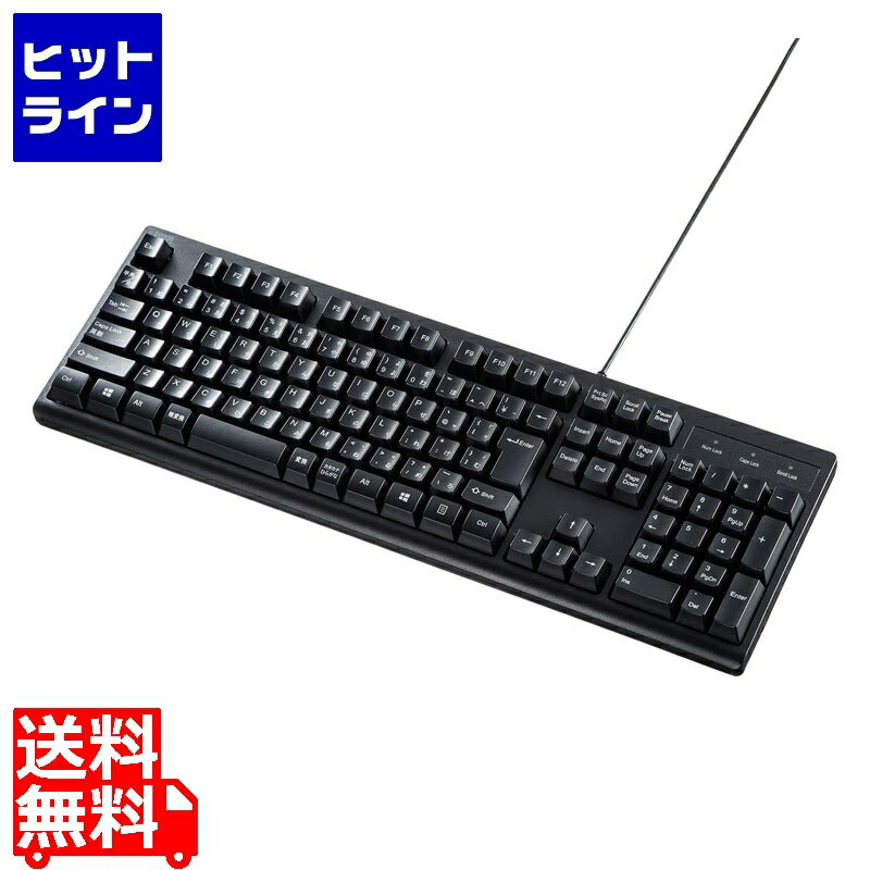 30日は【ポイント4倍】楽天カード企画！ サンワサプライ 日本語109キーボード SKB-109PBK