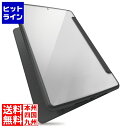 エレコム iPad 10.2インチ 第9/8/7世代 (2021/2020/2019年) ケース カバー 手帳型 フラップ ハイブリッド スリープ対応 マグネット 2アングル 背面クリア ブラック TB-A21RTSLFCBK(2)