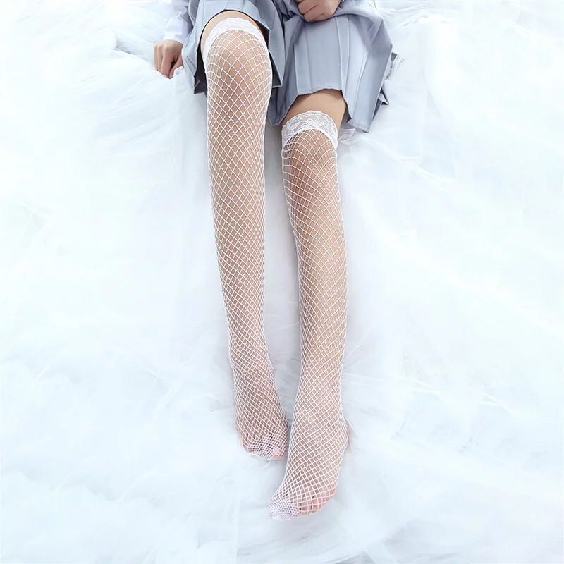 送料無料 ホワイト 網(ネット)タイツ レース 可愛い ニーハイソックス 美脚 効果 スリムレギンス ヨガ ジム 0821/レディース新作ワンピース チュニック...