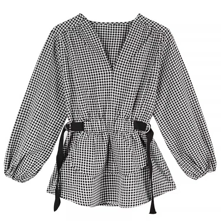 ギンガムチェック ブラック タイト 長袖 チュニック トップス 0899/レディース 新作 ワンピース チュニック レギパン 結婚式 ドレス パーティー 長袖 等 3980円以上 送料無料/秋 UVカット 紫外線 節約 防寒対策 効果 温感 プレゼント