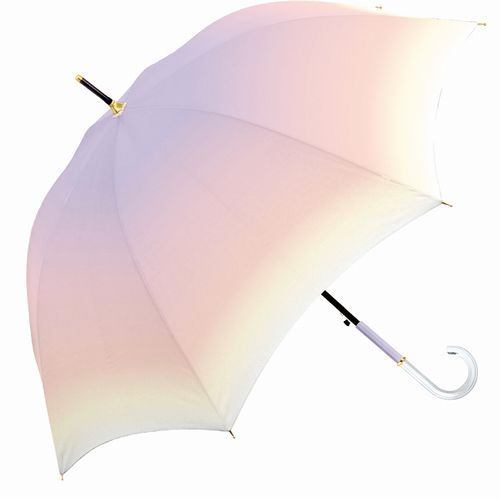 【単品配送設定商品】クラックス ミルキートーン_くすみカラー_パープル×ホワイト 58cm 【 くすみカラー グラデーション レディス 雨傘 UVカット 超撥水 かわいい インスタ映え おしゃれ 】