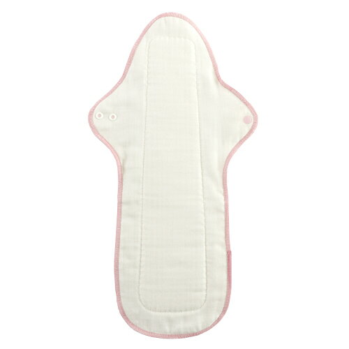 G−Place　ナチュラムーン　オーガニックコットンガーゼ布ナプキン　夜用　ピンク　1枚入【 オーガニックコットン 肌にやさしい 敏感肌 かぶれにくい 布ナプキン 漏れない 防水布 日本製 】 hitomaro-10000054 日用品専門店のヒトマロ商店 サンプル画像3