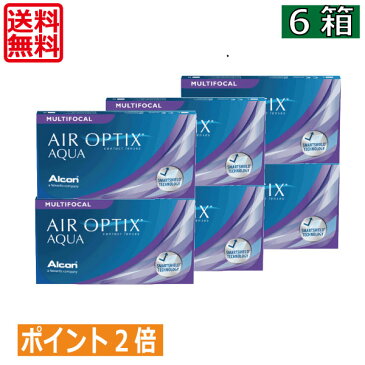 ポイント2倍！(送料無料)エアオプティクスアクア遠近両用 (マルチフォーカル) (6枚)×6箱 (チバビジョン) (国際格安配送) 02P05July14