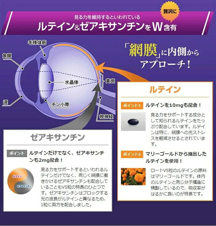 あす楽　ロートV5粒　30粒 ロート製薬　×10箱　【機能性表示食品】目のサプリメント　ポイント10倍 hitomi-cl-10002371 ひとみコンタクト サンプル画像2