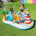 【INTEX正規品】ビニールプール インテックス 噴水プール キッズプール プール インテックス ビニールプール 大型 218x188x99cm 2歳以上 ベビープール 噴水 ベビー用 キッズ用 子供用 プレイセンター 57162 INTEX 仕掛付きプール 滑り台付きプール 送料無料