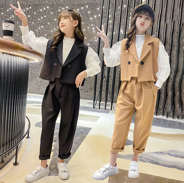 卒業式 スーツ 女の子 パンツ 春 秋 長袖 上下セット 入学式 スーツ 女の子 子供服 大人っぽい 黒 セットアップ キッズ フォーマル スーツ ジャケット ジュニア セットアップ 小学生 卒業式 パンツスーツ 女の子 かっこいい