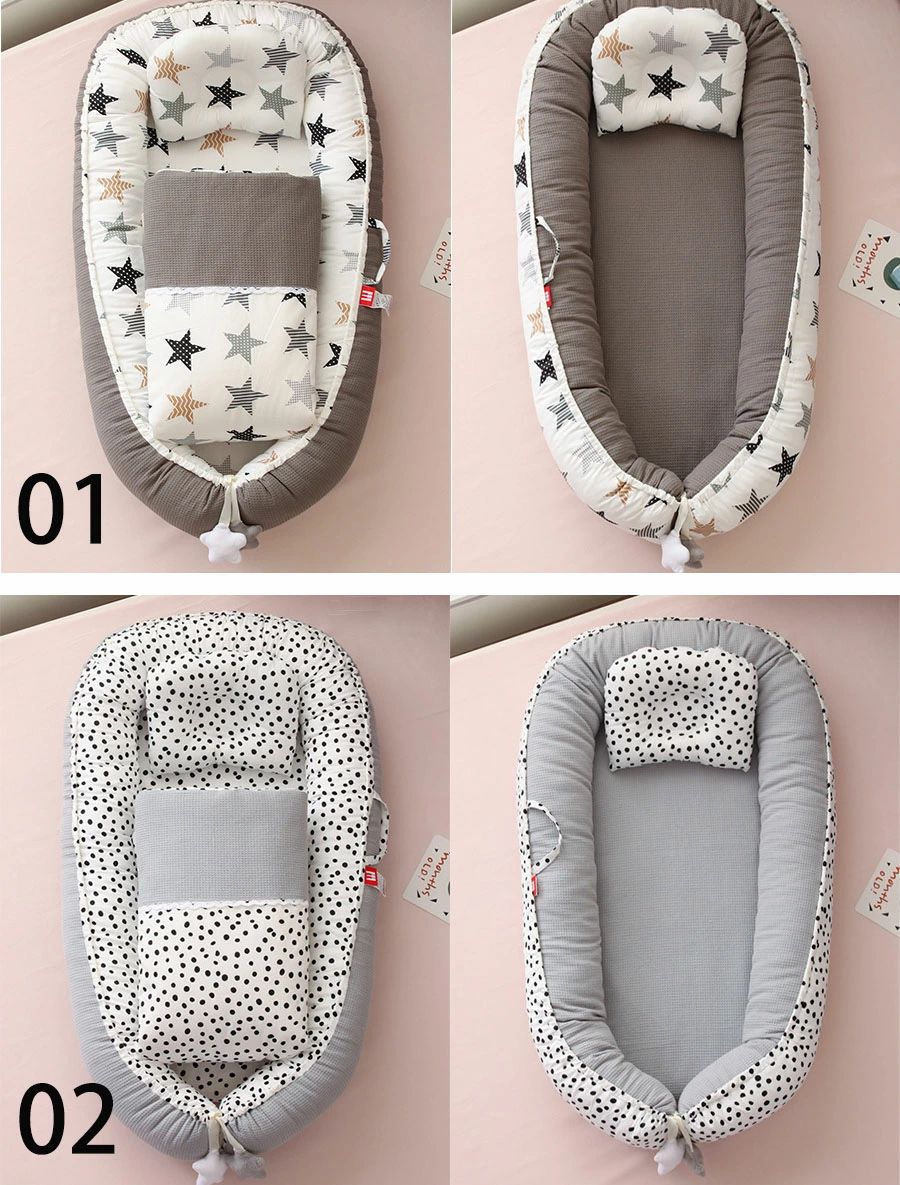 送料無料 ベビーサークル 布団/枕 ベビー布団 ベッドインベッド 3点セット まくら 赤ちゃんベッド 11colours ベビーガード 取り外し可能 持ち運びに便利 出産祝い