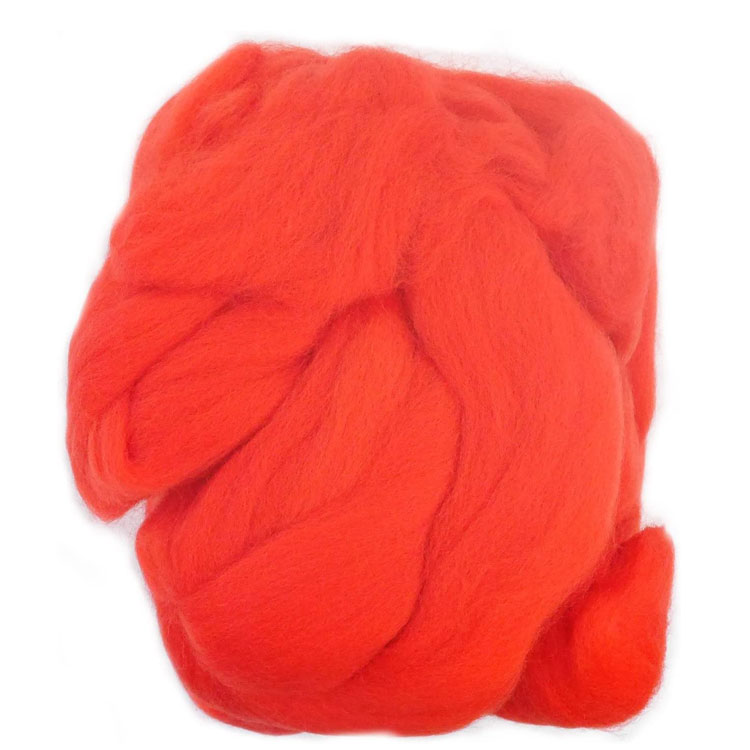 羊毛フェルト玉「ソリッド」23 赤色（チェリーレッド）50g×3玉セット メリノウール100％ 手芸 手作り 毛糸玉 フェルト羊毛