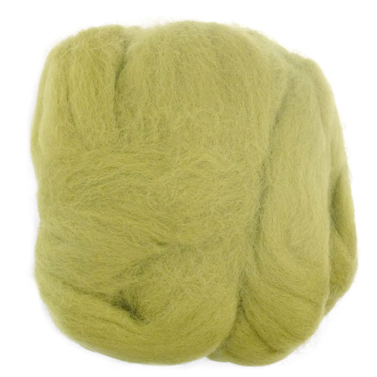 羊毛フェルト玉「ソリッド」3 緑色（オリーブグリーン）50g×3玉セット メリノウール100％ 手芸 手作り 毛糸玉 フェルト羊毛