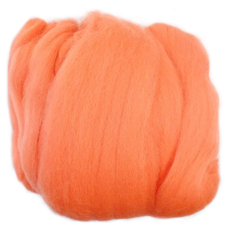 羊毛フェルト玉「ソリッド」37 橙色（フラミンゴオレンジ）50g×3玉セット メリノウール100％ 手芸 手作り 毛糸玉 フェルト羊毛
