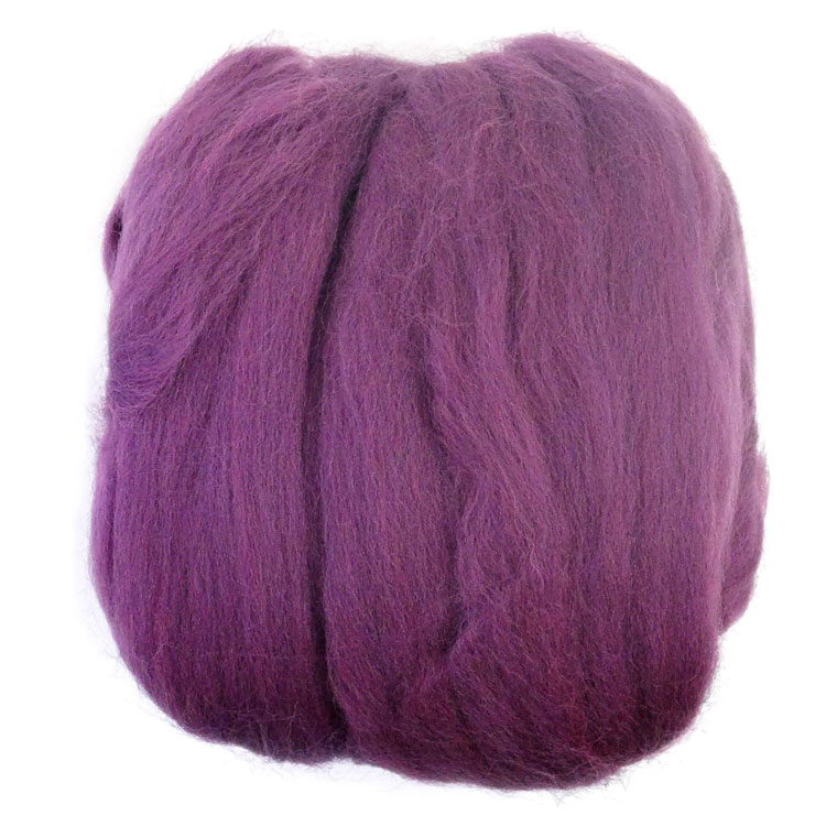 羊毛フェルト玉「ソリッド」48 紫色（グレープパープル）50g×3玉セット メリノウール100％ 手芸 手作り 毛糸玉 フェルト羊毛
