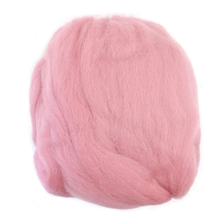羊毛フェルト玉「ソリッド」2 濃いピンク（桃色）50g×3玉セット メリノウール100％ 手芸 手作り 毛糸玉 フェルト羊毛