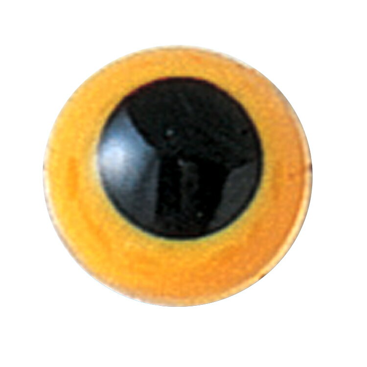 ぬいぐるみ・マスコット用の目イエロー 6mmまたは7.5mm 6個（スチロール製クリスタルアイ）差し込み式 ワッシャー付き 縫いぐるみ用 フェルト手芸 手作りキット diy 黄色い目