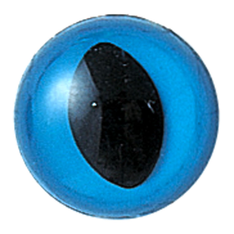 ぬいぐるみ・マスコット用の猫の目ブルー 9mm 6個（スチロ