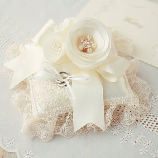 リングピロー 手作りキット カメリアとリボン シャンパンゴールド 結婚式 結婚祝い リングピロー 手作りキット カメリアとリボン シャンパンゴールド 結婚式 結婚祝い