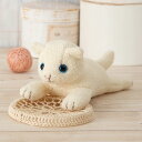 自然素材で作る 白ねこ 手作りキット オーガニック 猫 ぬいぐるみ 手芸パック ネコ