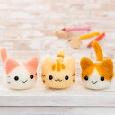 三つ子のころころ猫ちゃん手作りキット アクレーヌ フェルト手芸 ねこ マスコット ぬいぐるみ