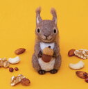 スターターセット付き かわいい子リス 手作りキット 羊毛フェルト ぬいぐるみ フェルトマスコット 手芸 自由研究 りす 栗鼠