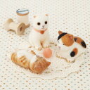 白ねこ・三毛猫・茶トラ猫の赤ちゃん 手作りキット フェルト手芸 ぬいぐるみ ハンドメイド フェルトマスコット