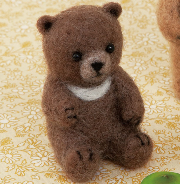 アクレーヌスターターセット付き クマの赤ちゃん手作りキット（白熊・茶くま・ツキノワグマ） ぬいぐるみ マスコット 自由研究 フェルト手芸 おうち時間 diy