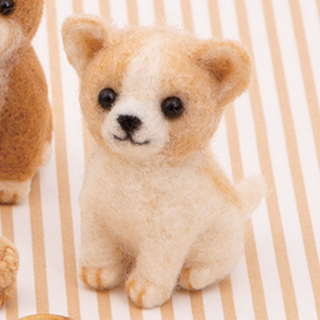 柴犬 チワワ ミニチュアダックスフント 手作りキット 赤ちゃん犬3体 フェルトマスコット