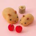 カピバラ親子 と りんご 手作りキット フェルトマスコット フェルト手芸 大福カピ
