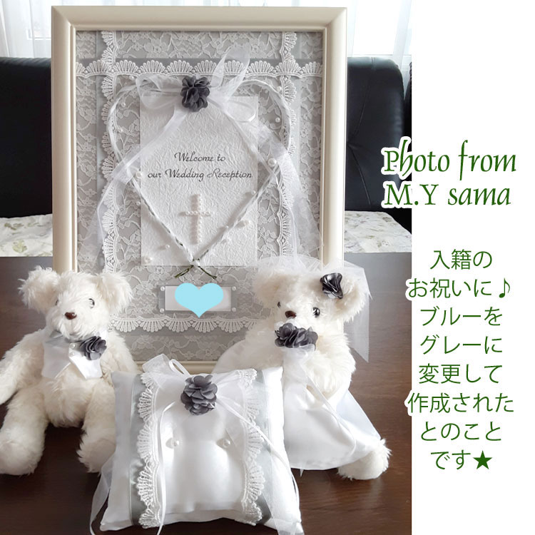 リングピロー手作りキット エンジェルローズ サムシングブルー 結婚式 ウェディング 花嫁diy