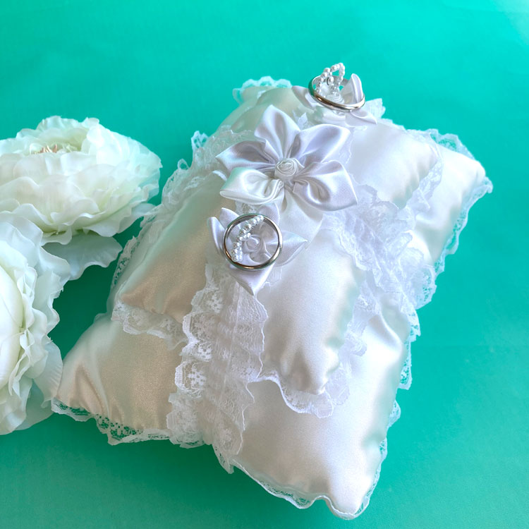 幸せ重なる二段重ね スクエアのレース付き リン...の紹介画像2