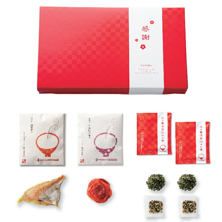 贅沢な逸品 鯛 & 梅干し お茶漬け ギフト 1箱 結婚式 引出物 内祝い お返し 退職祝い 記念品 母の日 お礼 グルメ