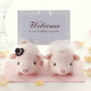 ミニミニとんちゃん(ピンク)ウェルカムドール完成品 結婚式 ぶた ぬいぐるみ 結婚祝い