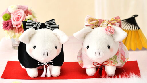 和装とんちゃんホワイト(ピンクの着物)ウェルカムドール完成品 結婚式 ぶた ぬいぐるみ ピッグ 豚 和婚式 結婚祝い 和装とんちゃんホワイト(ピンクの着物)ウェルカムドール完成品 結婚式 ぶた ぬいぐるみ ピッグ 豚 和婚式 結婚祝い