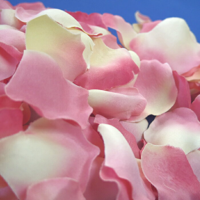 ローズのフラワーシャワー ピーチピンク（アーティフィシャルフラワー約100枚）結婚式 フラワーガール ペタルシャワー ディスプレイ ウェディング アイテム グラデーションカラー 花びら 薔薇 ピンク