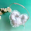 リングピロー完成品 サーバーバスケット L ハート型クッション Lセット 結婚式 ワイヤー カゴ かご リングボーイ リングガール