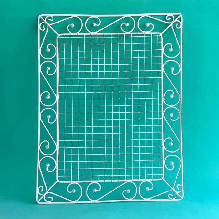 ワイヤーフレーム単品【LLサイズ パールビーズ付き】(縦約40cm×横約31cm)A4判対応自分で作るウェルカムボード【結婚式 フラワーベース】