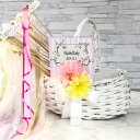 ハッピーパステル鈴付きリボンワンズ30本セットのウェルカムボード(バスケット付き)結婚式 披露宴 パーティー 演出グッズ 撮影アイテム 写真撮影