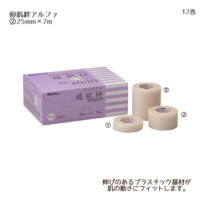 ニトムズ 優肌絆アルファ 3522（25mm×7m）12巻