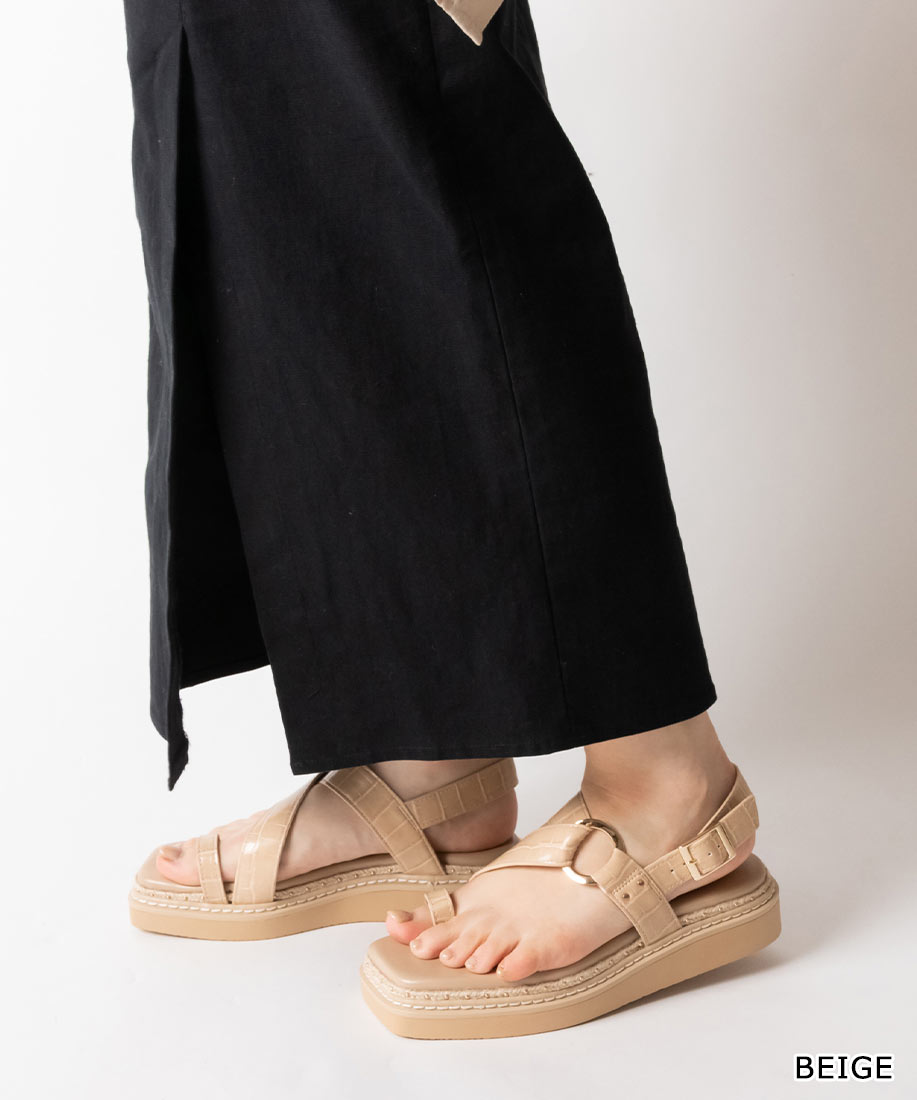 【22.5cm～25.5cm】RANDA/ランダ/COTTON STEPS/ジュート×スタッズトングスポーツサンダル/ER10129/M2A【21SS】▲△【half-c】【sale-c】★のサムネイル