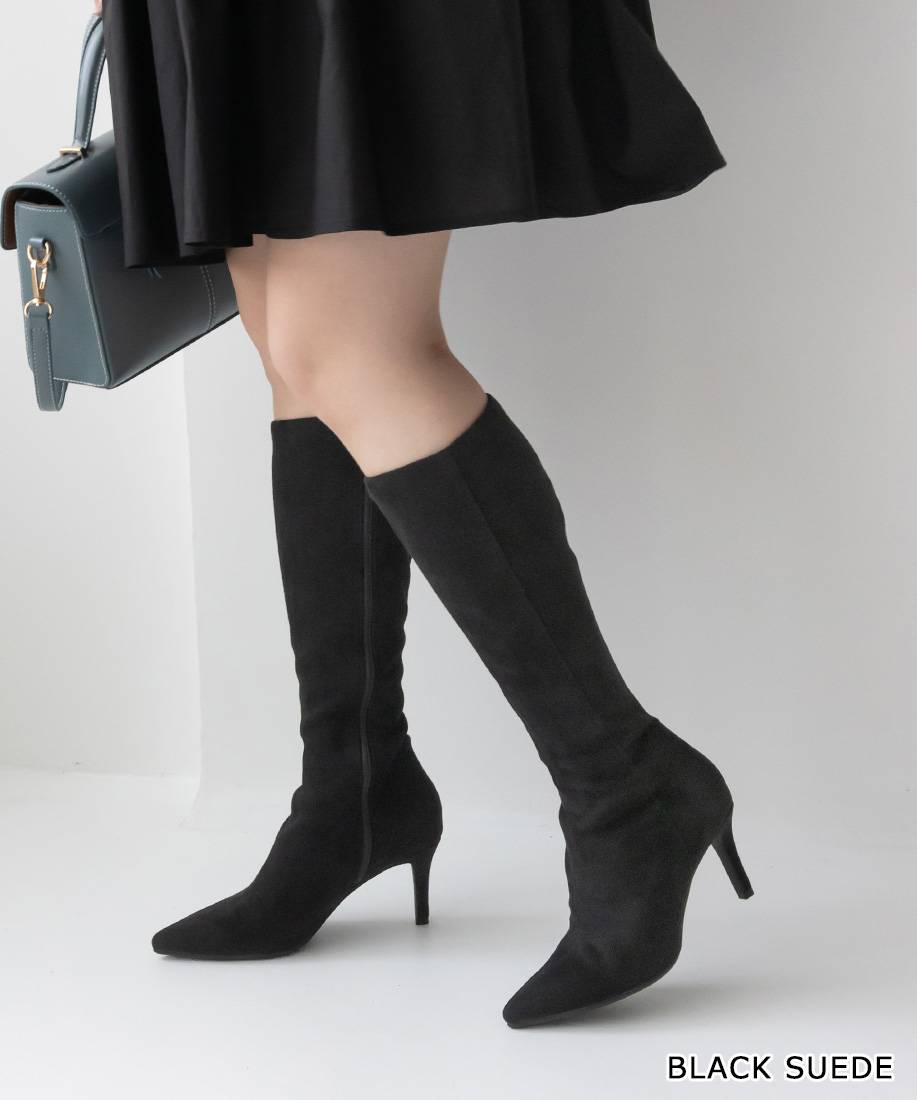 【4日20時からポイント10倍！】【30%OFF】【22.5cm〜25.5cm】RANDA/ランダ/晴雨兼用 ストレッチ ポインテッドトゥロングブーツ/KA11535/M2A【22AW】▲△【1004p】のサムネイル