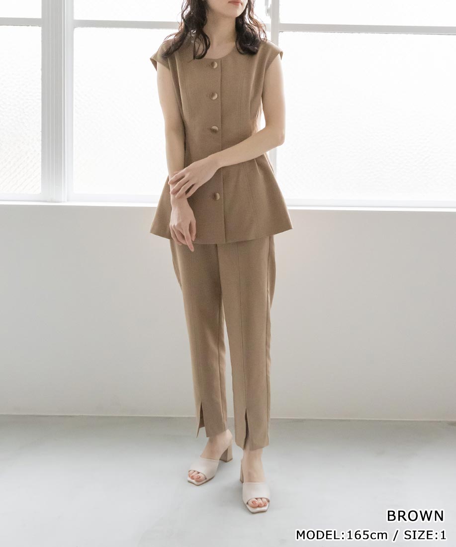 【4日20時から使える20%オフクーポン!】【50%OFF】RANDA/ランダ/ノースリーブペプラムトップスセットアップ/BD31354 L4【23SS】▲△【sale-c】【half-c】のサムネイル