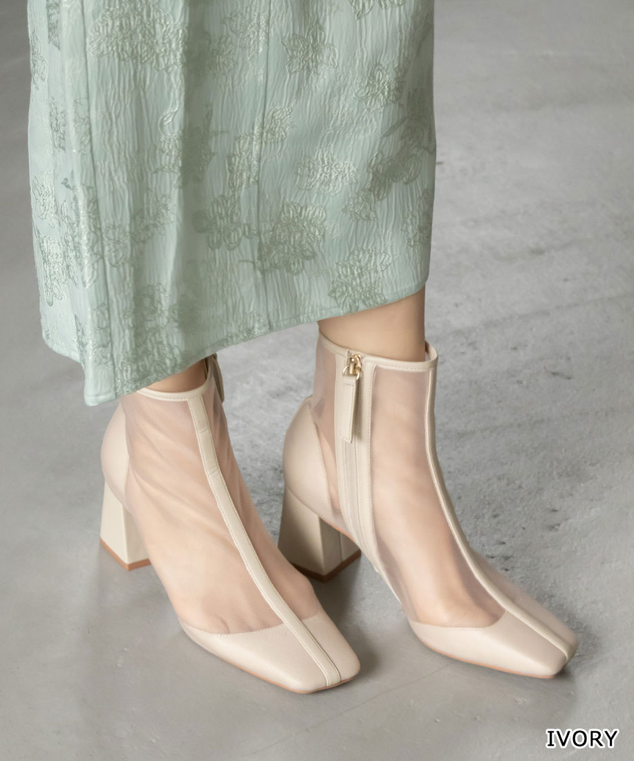 【4日20時から使える20%オフクーポン!】【22.5cm〜25.5cm】RANDA/ランダ/シアーショートブーツ/PC31015 Y2【24SS/ASC】▲△【hitotai-20c】【half-c】