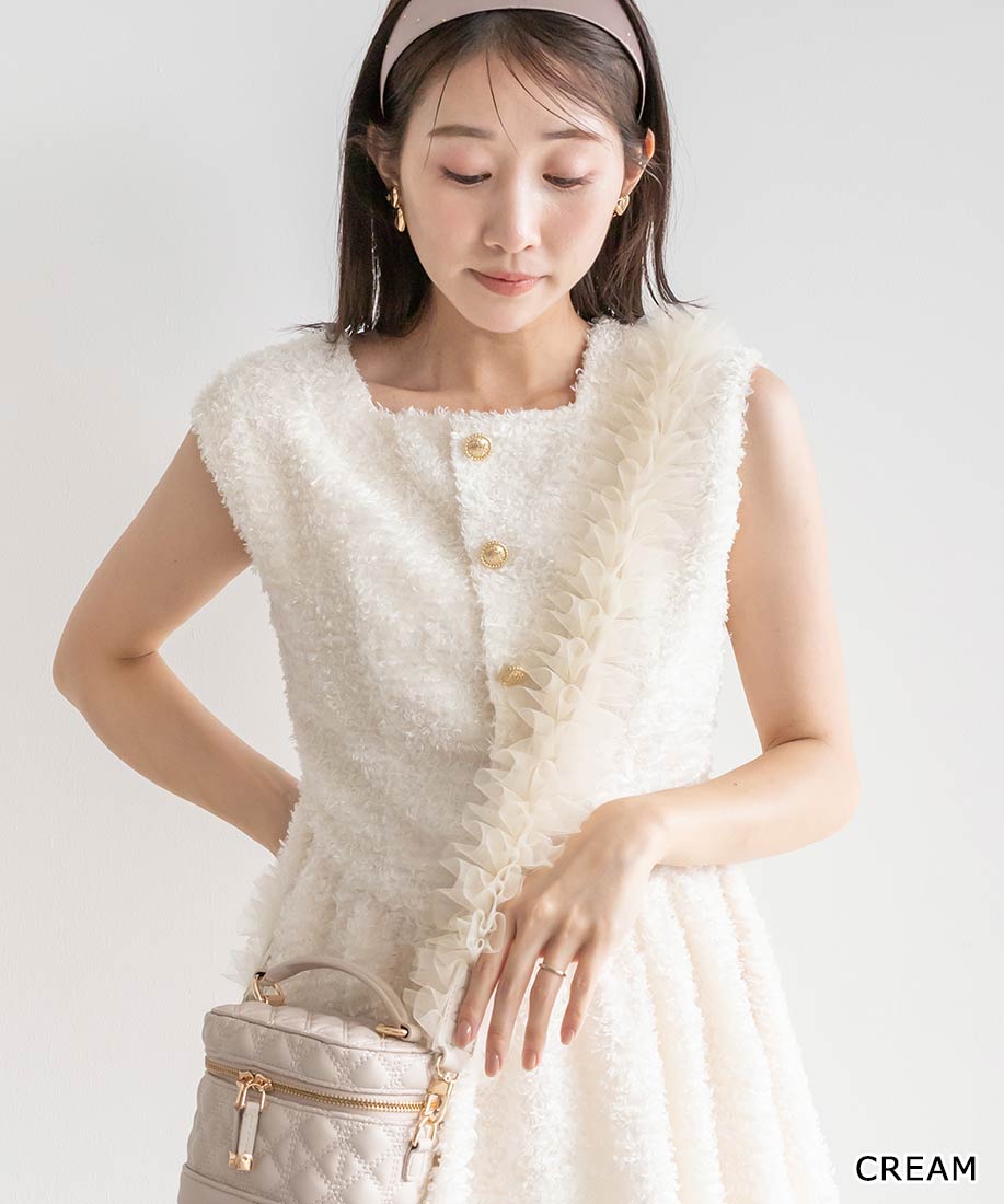 RANDA/ランダ/チュールフリルショルダーストラップ/FA33177/U【25SS】