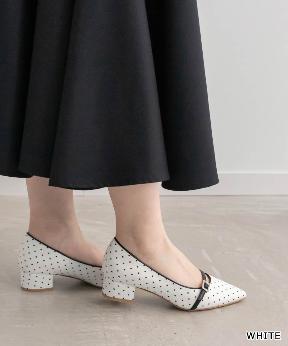 【4日20時からポイント10倍！】【50%OFF】【22.0cm〜25.5cm】RANDA/ランダ/ビジューバックル ポインテッドトゥパンプス/PP33136/R2【24SS】▲△【1104p】のサムネイル