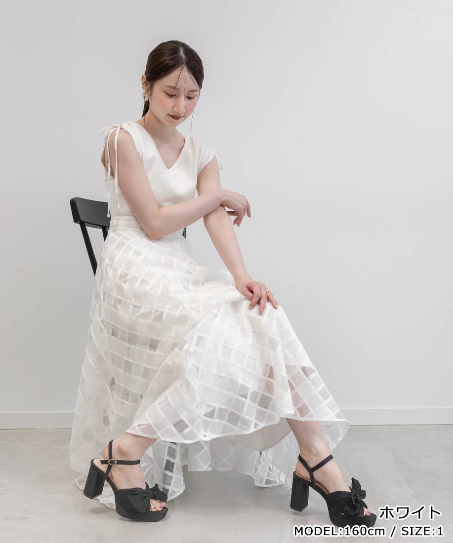 【23日10時からポイント10倍！】【50%OFF】RANDA/ランダ/ニットドッキングチェックワンピース/BD35301/YN【25SS】▲△【0823p】【hitotai-20c】【randa-10p】【half-c】のサムネイル