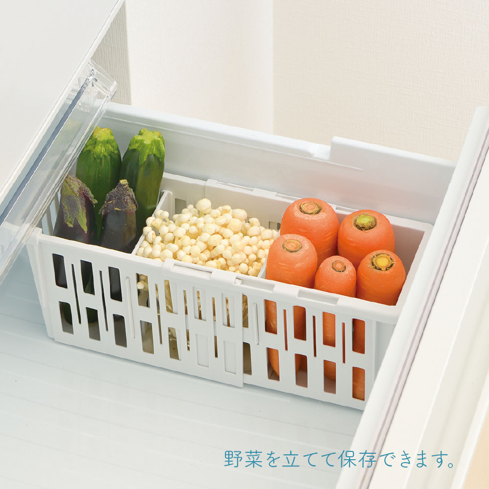 リッチェル トトノ野菜・冷凍室用伸縮ストッカー 深型スリム